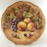 A Royal Worcester fruit plate, 27cms d, signed D.Fuller, good condition, DL. LLA printed to back.
