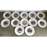 Twelve Coalport Christmas plates from 1976 to 1987, all good condition.