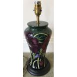 Modern Moorcroft table lamp, 26cms h.