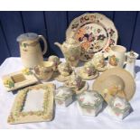 Empire Shelton Ivory gold chintz crinoline lady part coffee service, good condition together with