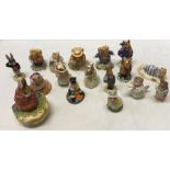 Seventeen various figures including Schmid, Beswick, Royal Albert, Royal Doulton.