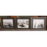 STREET SCENES OF CORK, 3 framed photographic prints, (i) Parnell Bridge, (ii) Patrick Street looking