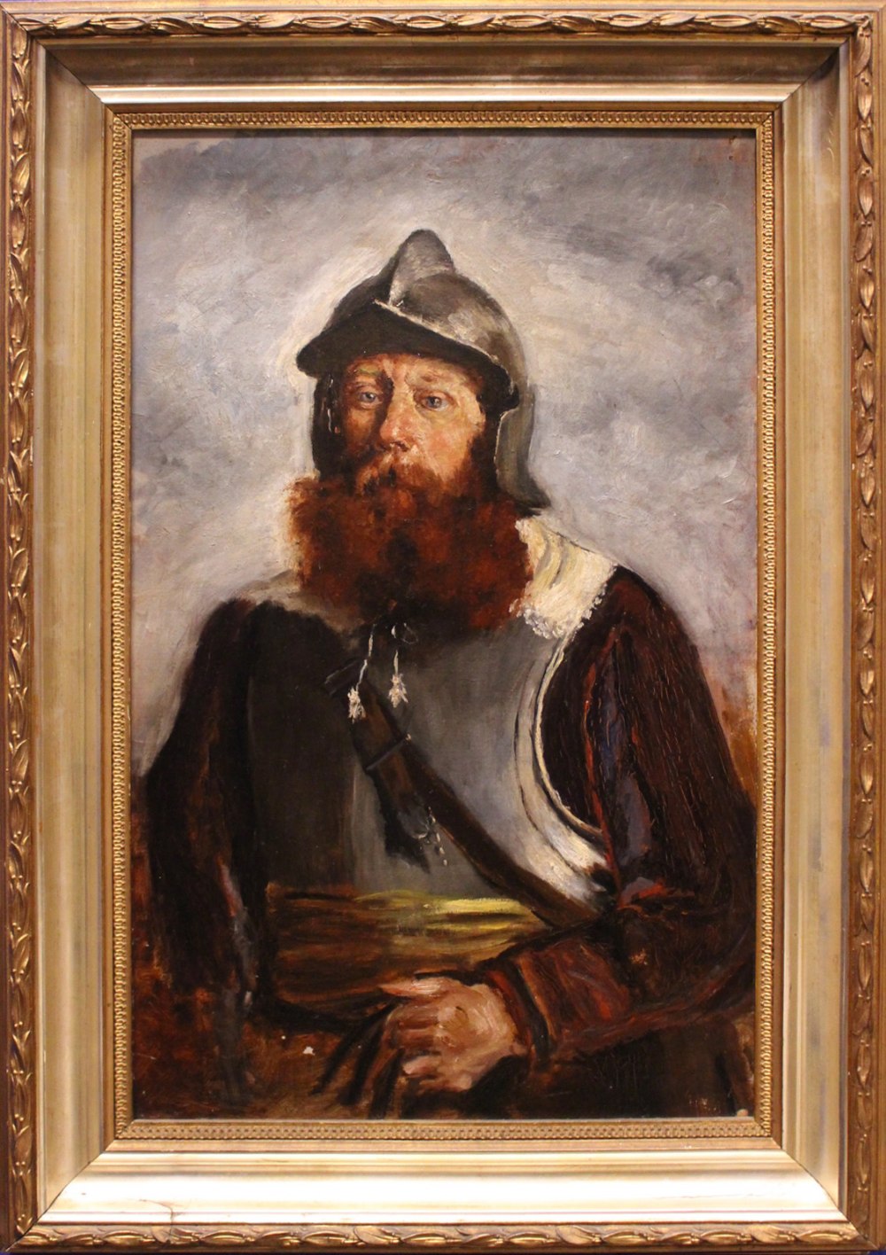 A PAIR OF FRAMED OIL ON BOARDS, (i) A Soldier, with Beard, oil on board, unsigned, 20" x 12" - Image 2 of 5