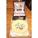 A BOXED SET OF DE LIMOGES PHILIPE DESHOULIERES PLATES, V&A inspired collection, with various