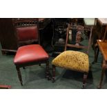 TWO CHAIRS, (i) A low rise 'nursing' chair with carved back on turned leg, (ii) a single side /