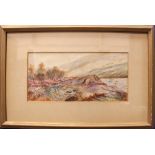 EARLY 20TH CENTURY, IRISH SCHOOL, "LANDSCAPE WITH FIR IN BLOOM", watercolour, signed lower right