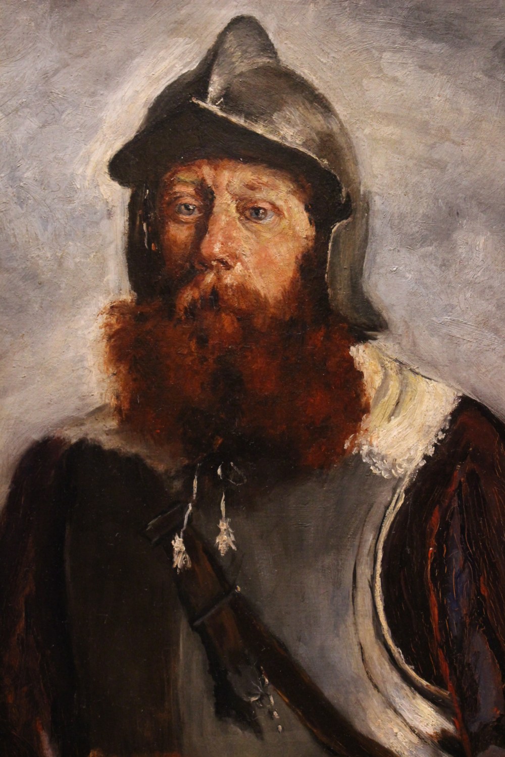 A PAIR OF FRAMED OIL ON BOARDS, (i) A Soldier, with Beard, oil on board, unsigned, 20" x 12" - Image 3 of 5