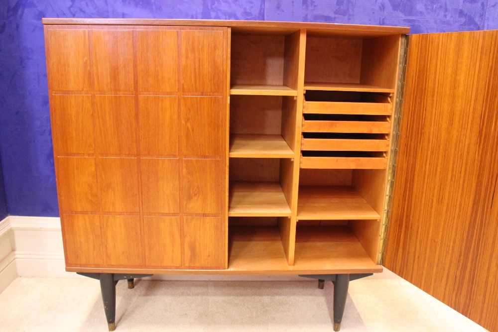 A MID CENTURY MODERN SWEDISH CABINET, circa 1950, two door cabinet, decorated with relief panels, - Image 2 of 7