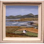 M.R. LEWIS, "WEST OF IRELAND", oil on canvas, signed lower left, dated '04, 20" x 20" approx canvas,