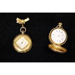 TWO SWISS GOLD POCKET / FOB WATCHES, (i) with maker's mark DF & Cie, for Dimier Freres & Co,