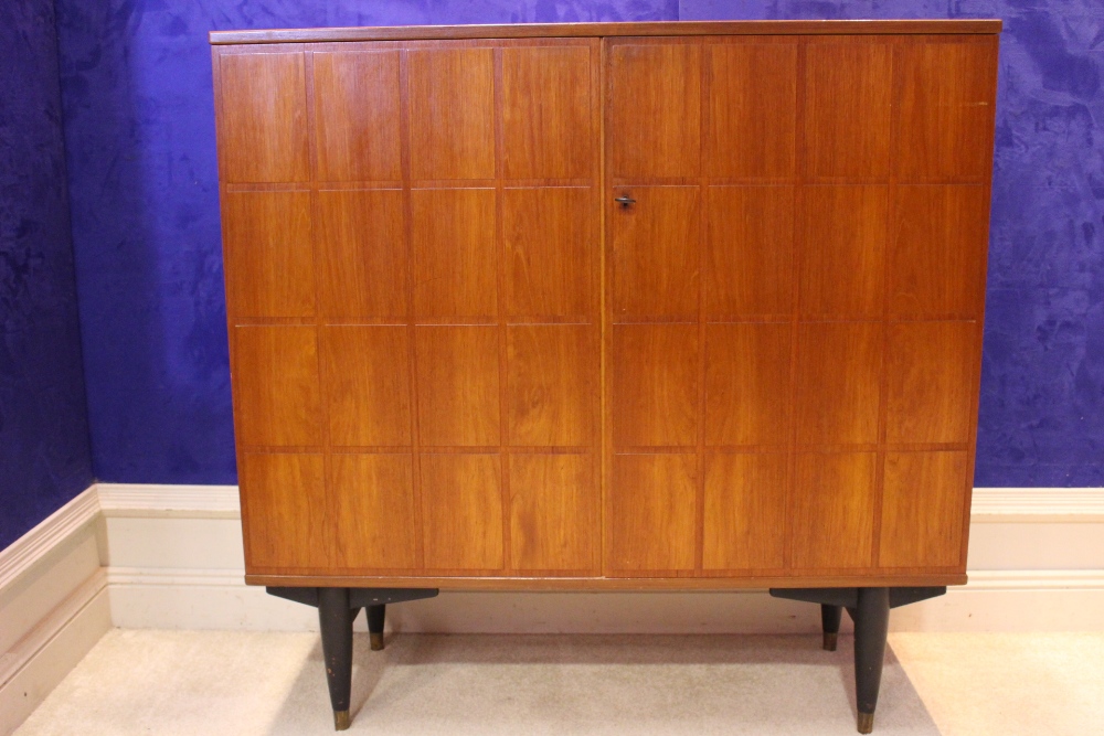 A MID CENTURY MODERN SWEDISH CABINET, circa 1950, two door cabinet, decorated with relief panels, - Image 5 of 7