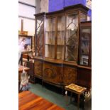 EXTREMELY FINE AND RARE CHIPPENDALE STYLE DISPLAY CABINET of superb quality, having tracery glazed