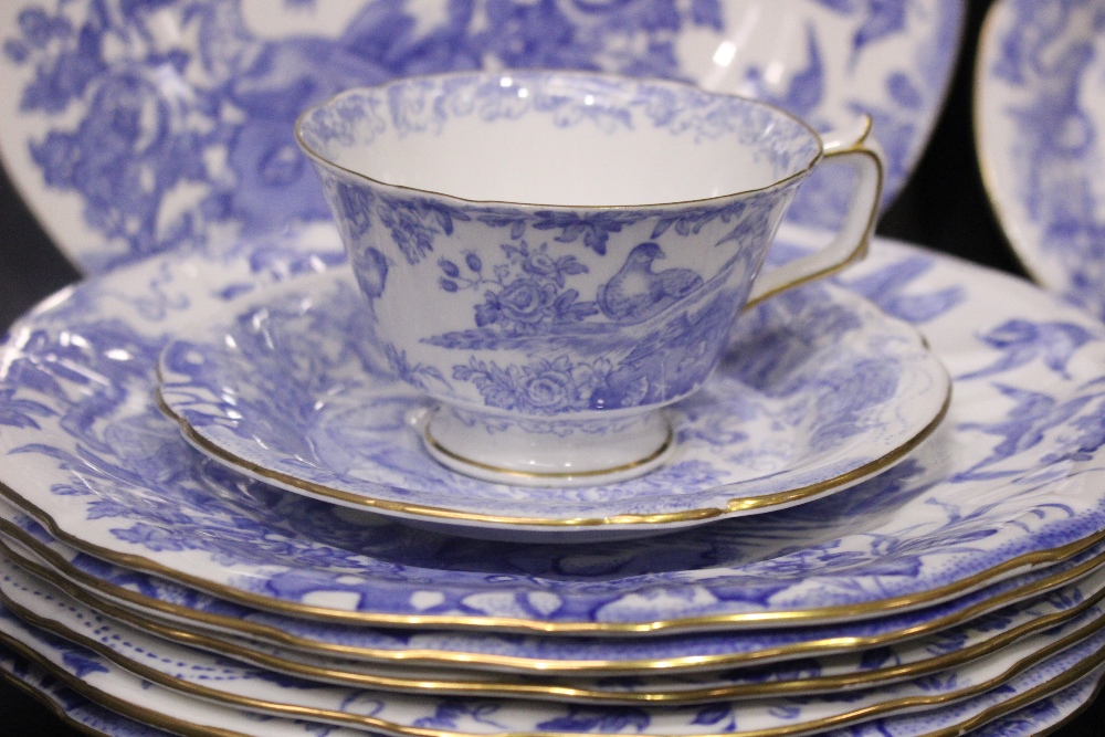 A PARTIAL ROYAL CROWN DERBY 'BLUE AVES' TEA SET, some with marks dating from 1946 - 1949 (possibly - Image 2 of 5