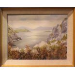 MARY DUFF, "AUTUMN ON THE RING OF KERRY", oil on canvas, signed lower right, artist's label verso,