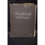 A GERMAN PORTFOLIO OF REMBRANDT WORKS REPRODUCED, “Rembrandt’s etchings, in faithful reproductions