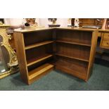 A MID CENTURY 'HERBERT E. GIBBS' SIGNATURE CORNER BOOKSHELF, with label verso, 36" x 36" x 33" x