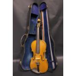 A CZECHOSLOVAKIAN CONCERT VIOLIN, cased with bow, bearing internal label ‘copy of Antonius