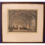 AFTER F. MACKENZIE, “DIVINITY SCHOOL”, framed print, (From ‘A History of The University of Oxford,