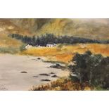 KATIE BUTTIMER "LOOSCANAGH LAKE", Watercolour on Paper, Signed Katie B Lower Left, Inscribed "Loss