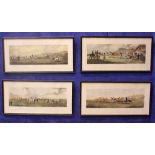 A SET OF FOUR HORSE RACING PRINTS, original works were by Allen, engraved by Sutherland, (i)