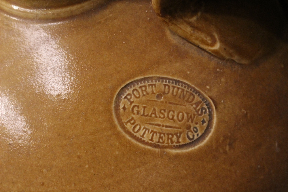 A VERY LARGE LATE 19TH CENTURY PORT DUNDAS OF GLASGOW JUG, two toned, made for D & J MacEwen, - Image 3 of 3