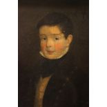 19TH CENTURY, IRISH SCHOOL, "PORTRAIT OF A BOY", oil on board, unsigned, 20" x 16" approx board
