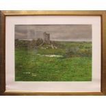 COLETTE MILLS, "IRISH RUINS", watercolour on card, signed lower left and dated '05, 30" x 21" approx