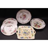 A MIXED LOT OF DECORATIVE PLATES, various dates and makers, includes; (i) FLORAL DECORATED PLATE,