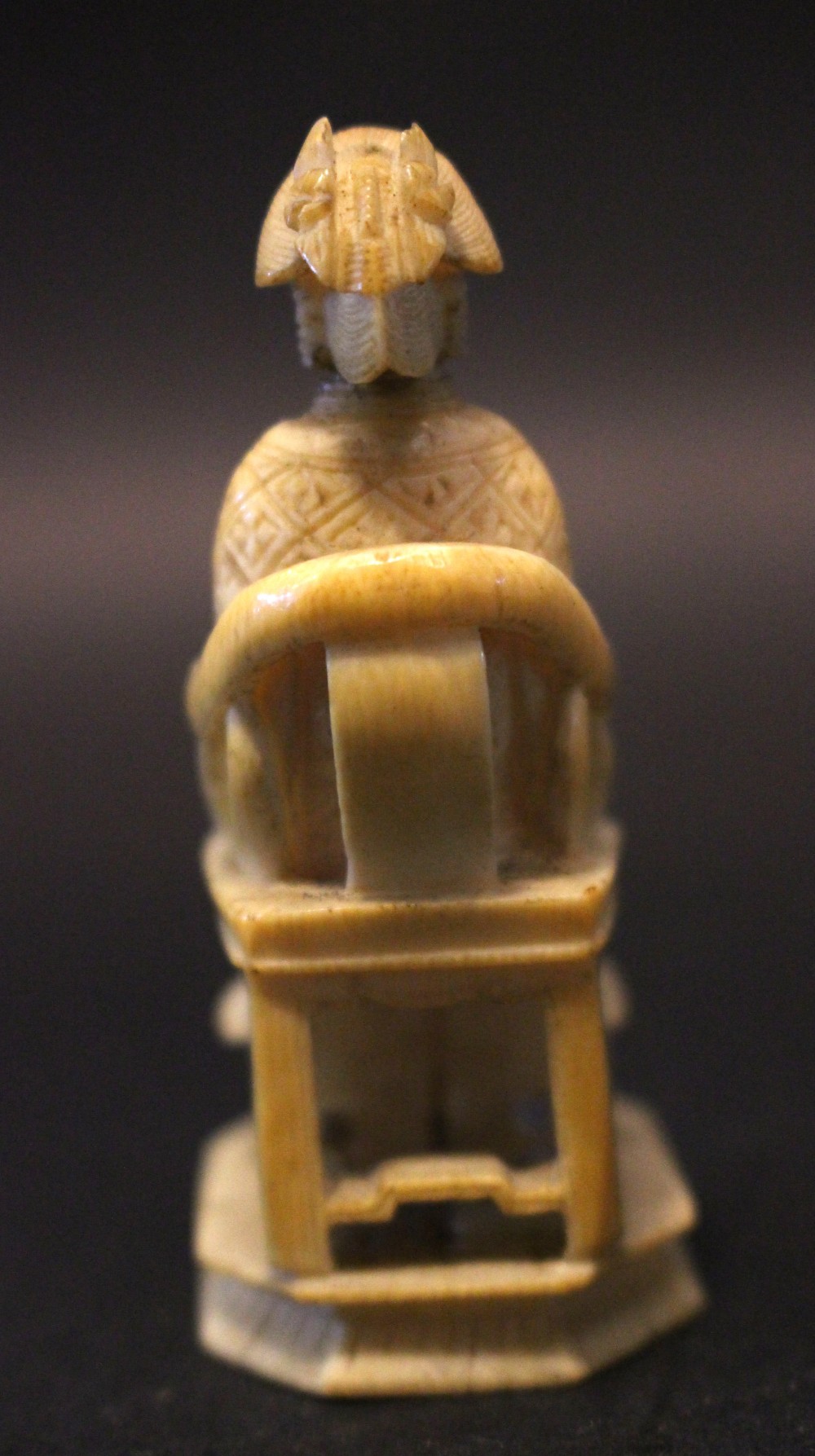 A PAIR OF CARVED IMPERIAL FIGURES, a man holding a fan, a lady holding beads, old breaks repaired, - Image 9 of 12