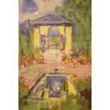 MARIE CARROLL, "THE BANDSTAND, PHEONIX PARK", oil on card, signed lower left, 23" x 28" approx
