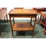 A FOLD OVER CARD TABLE / TROLLEY, from "Fyne Ladye", with 3/4 raised lip to the top, raised on