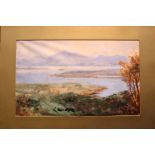 WILLIAMS RHA, "KENMARE BAY", watercolour on paper, signed lower right, inscribed verso with