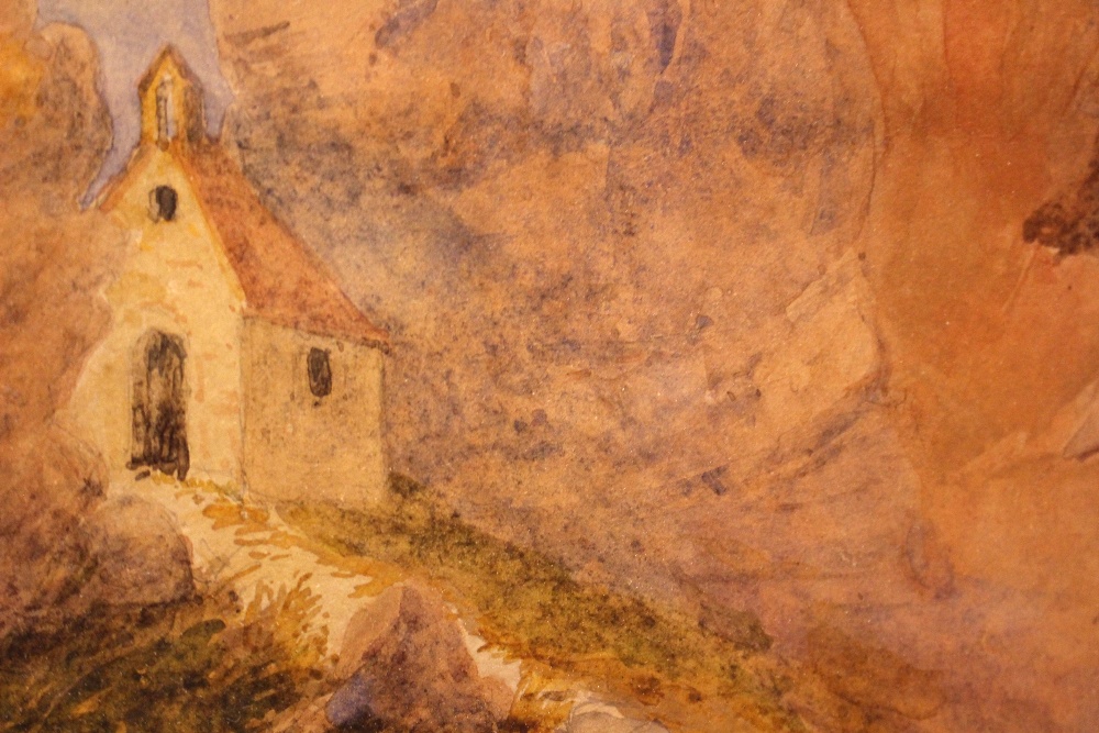 19TH CENTURY / EARLY 20TH CENTURY, "ST. GOVAN'S CHAPEL, WALES", watercolour on paper, unsigned, - Image 3 of 4