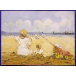 MARIE CARROLL, "ONE SUMMER DAY, DOLLYMOUNT", oil on canvas, signed lower left, inscribed with