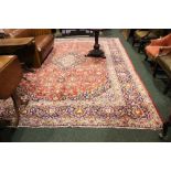 A VERY FINE PERSIAN HAND KNOTTED FLOOR RUG, decorated with floral motif, in excellent condition,