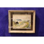 RICHARD GUY, "HOMESTEAD, CONNEMARA", oil on board, signed lower left, label verso with artist name