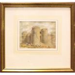 UNSIGNED, ATTRIB TO WILLIAM H BARTLETT (1809-1854), "LIMERICK CASTLE", watercolour on paper,