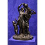 AFTER MICHEL CLAUDE CLODIN, (FRENCH, 1738-1814) “BACCHANTES – THE FAMILY”, 19th century, a bronze