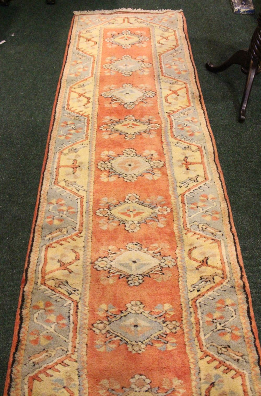 A GOOD HAND WOOVEN FLOOR RUNNER / RUG