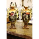 AN EARLY 20TH CENTURY A G HARLEY JONES PAIR OF PICTORIAL VASES, Royal Vienna porcelain, with