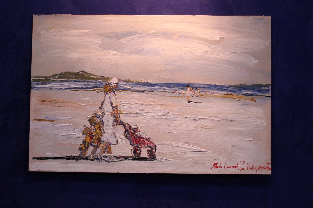 MARIE CARROLL, "DOLLYMOUNT", oil on card, signed lower right, 30" x 20" approx unframed