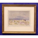 J.W. CAREY, "MUCKISH, DONEGAL", watercolour over pencil on paper, signed lower left, inscribed