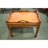 A BUTLERS TRAY & STAND, 26" x 18" x 22" approx