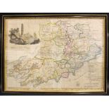 A FRAMED MAP OF THE COUNTY OF CORK, as of 1750, D. Corbett Sculp, Baynton - Williams Maps & Prints