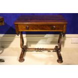 A VERY FINE 19TH CENTURY SIDE / HALL TABLE, with single drawer to the frieze, with down turned