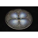 A Rene Lalique Coquilles opalescent glass plate, the centre engraved R Lalique France 3010, 26.7cm