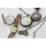 A Victorian silver pair cased pocket watch, the movement signed A Monti, Canterbury, two silver