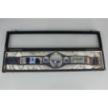 A silver mounted trophy collar awarded to 'Enrobenat' winner of the 500 yard race, Southend Stadium,
