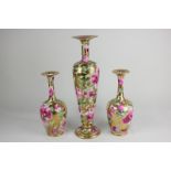 A pair of Victorian Phoenix Works porcelain, Thomas Forester & Sons Ltd, Longton, bottleneck