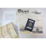 A collection of ephemera relating to Charles Edward Dixon (1872-1934), to include his passport, an